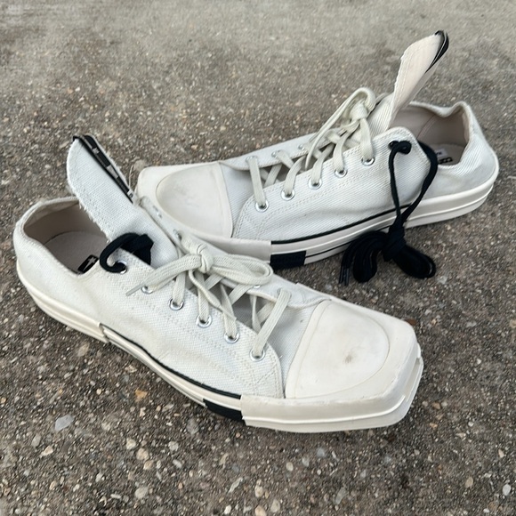 NEW The Rick Owens DRKSDHW X CONVERSE TURBODRK chuck 70 shoes size M 13 W 15 - Picture 3 of 9